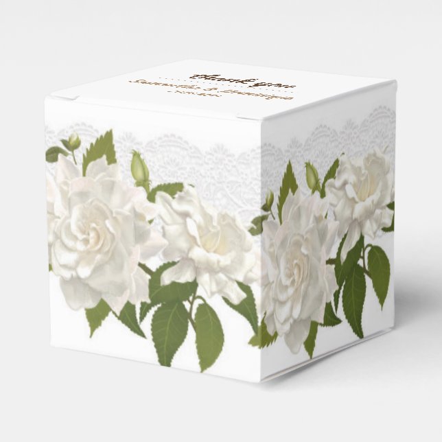Hochzeitsplatz Blume Square Gefallen Geschenkboxen Geschenkschachtel (Vorderseite)