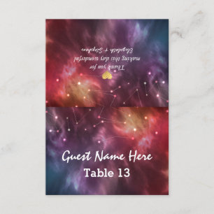 Hochzeitsplatz Escort Card Tischnummer Galaxy Star