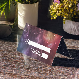 Hochzeitsplatz Escort Card Tischnummer Galaxy Star