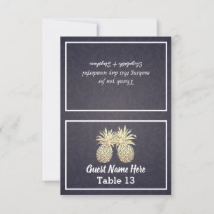Hochzeitsplatz Escort Tischnummer Gold Ananas