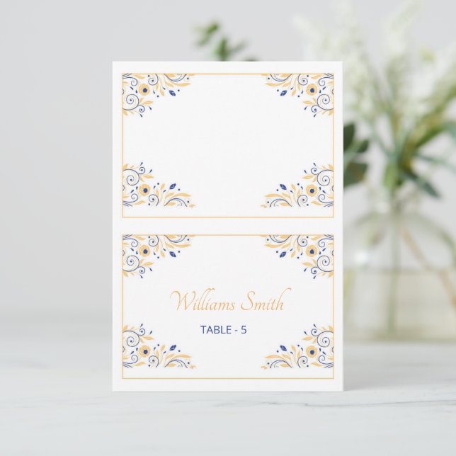 Hochzeitsplatz-Karten-Vorlage (Stehend Vorderseite)