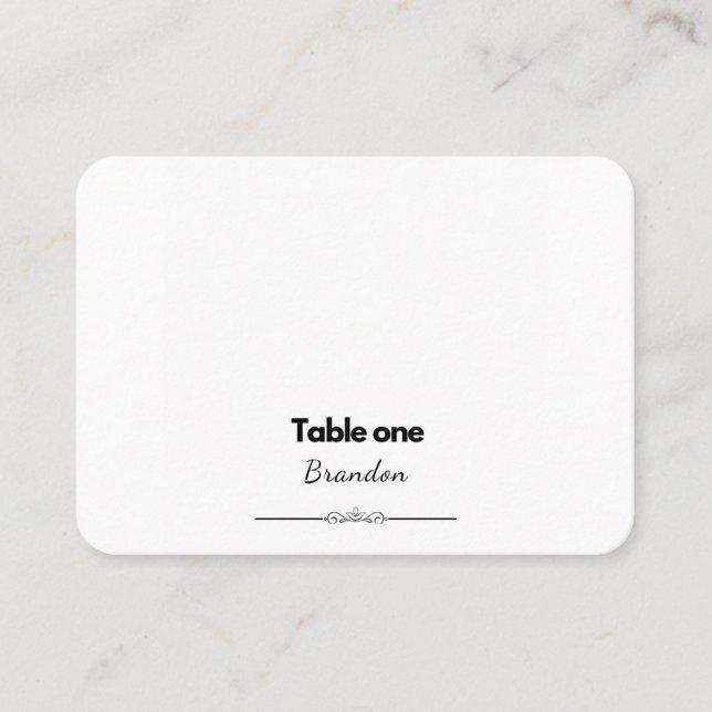 Hochzeitsplatzkarten Personalisierte Sitzkarten Platzkarte (Vorderseite)