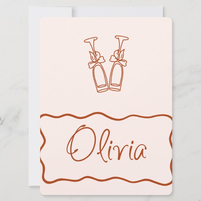 Hochzeitsplatzkarten und Begleitkarten – Eleganter (Vorderseite)