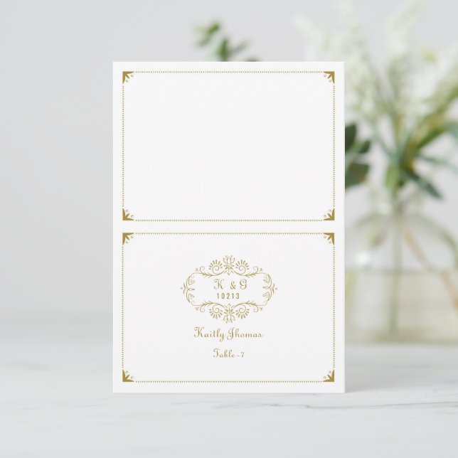 Hochzeitsplatzkarten-Vorlage (Stehend Vorderseite)