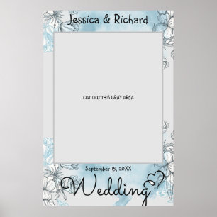 Hochzeitsposter für Wasserfarben-Foto Poster
