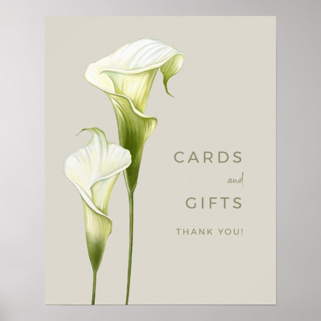 Hochzeitsposter Karten und Geschenke. Poster (Vorne)