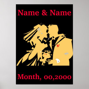 Hochzeitsposter, Text bearbeiten Poster