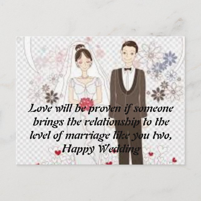 Hochzeitspostkarte Postkarte (Vorderseite)