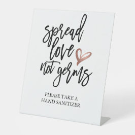 Hochzeitspread-Liebe nicht Germs Sanitizer Sockelschild