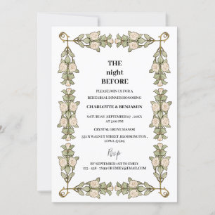 Hochzeitsprobe-Dinner im viktorianischen Stil Einladung