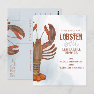 Hochzeitsprobe Dinner Simple Lobster Boil Postkarte
