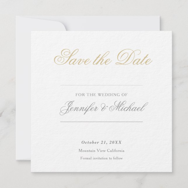 Hochzeitsprofi Minimalist Einladung (Vorderseite)