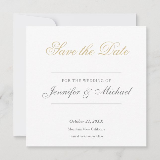 Hochzeitsprofi Minimalist Save The Date (Vorderseite)