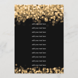 Hochzeitsprogramm Beipackzettel Gold Lights Programm