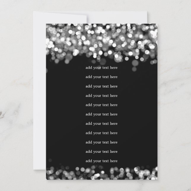 Hochzeitsprogramm Beisetzen von Silberleuchten Einladung (Vorderseite)