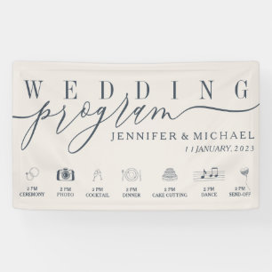 Hochzeitsprogramm Benutzerdefinierte Icons Zeitstr Banner