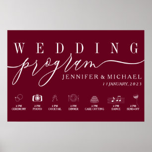 Hochzeitsprogramm Benutzerdefiniertes Symbol Zeita Poster