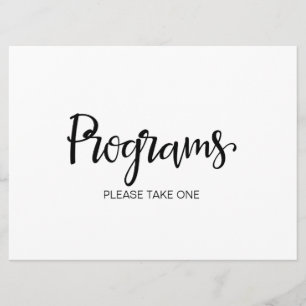 Hochzeitsprogramm Bitte nehmen Sie eins Einladung