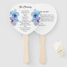 Hochzeitsprogramm | Blue Orchid Fächer