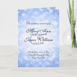 Hochzeitsprogramm Blue Winter Wonderland Sparkle Programm
