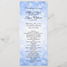 Hochzeitsprogramm Blue Winter Wonderland Sparkle Programm