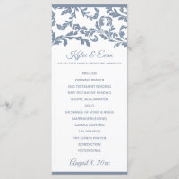 Hochzeitsprogramm blüh Tall Elegant | Dusty Blue