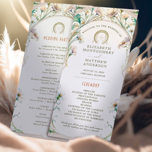 Hochzeitsprogramm Daisy Art Nouveau von Mucha Programm (Von Creator hochgeladen)