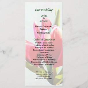 Hochzeitsprogramm der Gruppe der Roten Tulips Programm