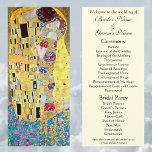 Hochzeitsprogramm; Der Kuss von Gustav Klimt Programm<br><div class="desc">Einfache Anpassung des Hochzeitsprogramms. Der Kuss, Der Kuss (1907-1908) von Klimt ist wahrscheinlich das berühmteste Werk von Gustav Klimt. 1907 begann er mit der Arbeit an der "Goldenen Periode" und sie ist der Höhepunkt seiner so genannten "Goldenen Periode". Der Kiss ist eine Vintage Viktorianische Liebe und romantische Kunstmalerei mit einem...</div>