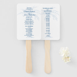Hochzeitsprogramm des Blue Palm Tropical Beach Fächer