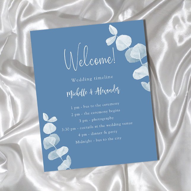 Hochzeitsprogramm "Dusty blue eucalyptus" (Von Creator hochgeladen)