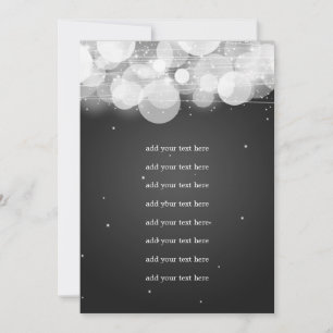 Hochzeitsprogramm Einlage Glow & Sparkle Schwarz Einladung
