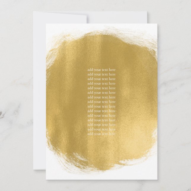 Hochzeitsprogramm Einsatz mit Goldfarblackierung Einladung (Vorderseite)
