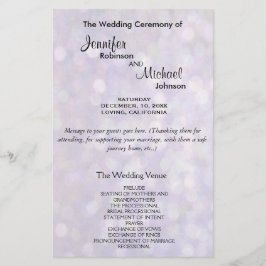 Hochzeitsprogramm | Elegant Bokeh Lights