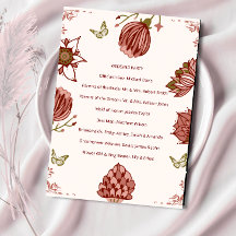 Hochzeitsprogramm Elegante Botanische Party-Karte
