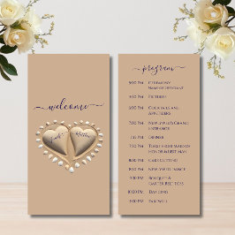 Hochzeitsprogramm für Beach Wedding Sand Heart