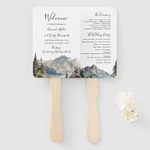 Hochzeitsprogramm für Bergseen Fächer