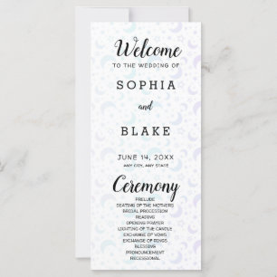 Hochzeitsprogramm für Blaue und Lila Halbmonde