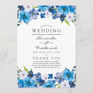 Hochzeitsprogramm für Blauflora Programm