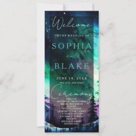 Hochzeitsprogramm für Celestial Northern Lights