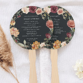 Hochzeitsprogramm für den Moonlight Garden Fächer