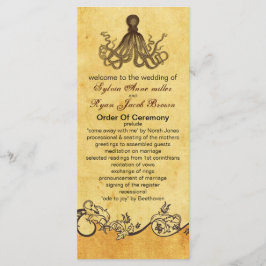 Hochzeitsprogramm für den rustikalen Kraken Programm