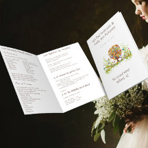 Hochzeitsprogramm für die bezauberte Blume