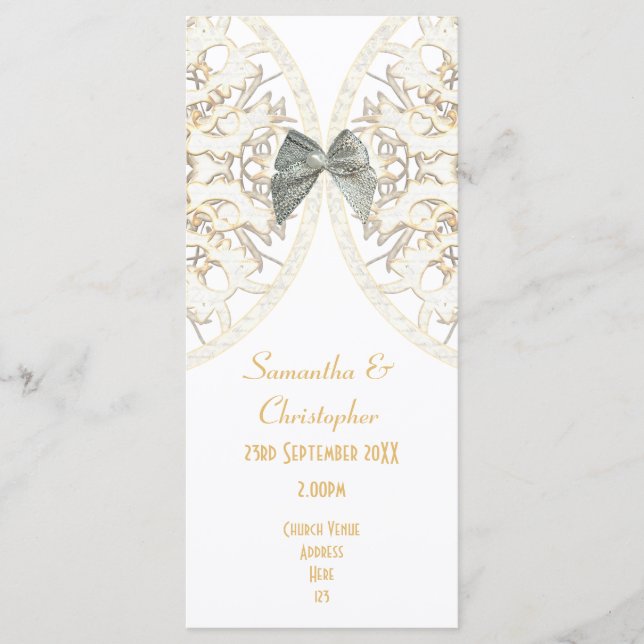 Hochzeitsprogramm für die Hochzeitskirche Programm (Vorderseite)