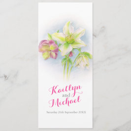 Hochzeitsprogramm für die Wasserfarbenfeder Programm