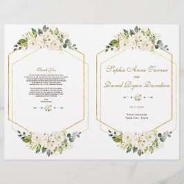 Hochzeitsprogramm für elegante White Blume