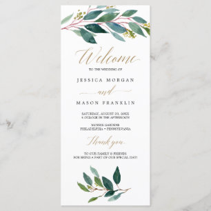 Hochzeitsprogramm für Garden Grüntöne - Zeremonie Programm