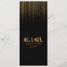 Hochzeitsprogramm für goldene Kupfersterne