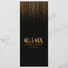 Hochzeitsprogramm für goldene Kupfersterne Programm