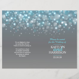 Hochzeitsprogramm für graue Aqua Blue